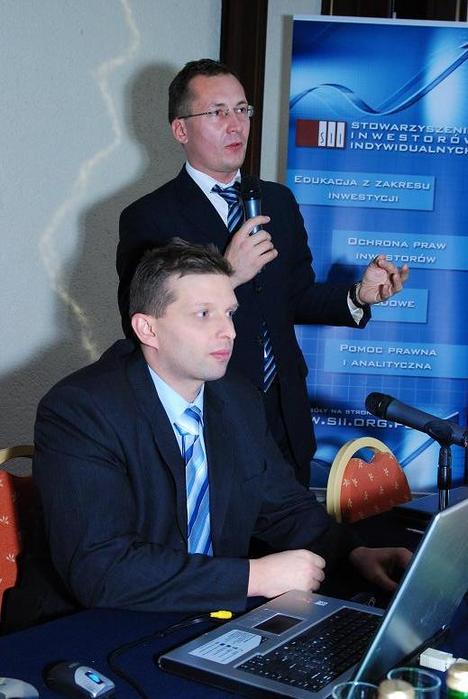 3241434_dsc_6330.jpg, Robert Kwiatkowski (GPW), Marek Zuber (Dexus Partners) - Wycena i ryzyko inwestycji w sp�ki na rynku NewConnect 