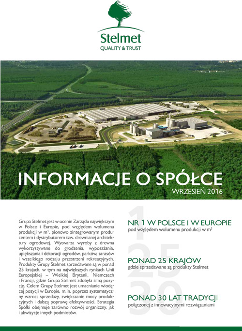 Stelmet – Informacje o Spółce (Company Profile)