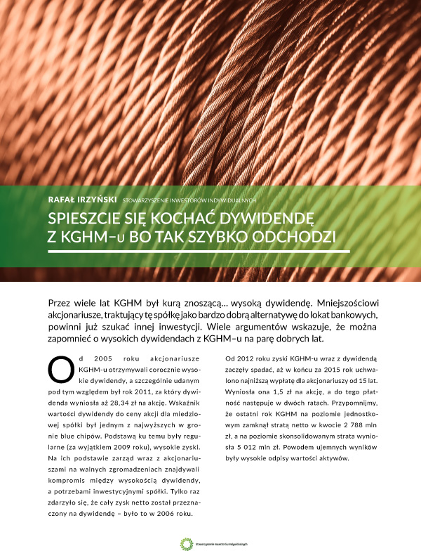 Akcjonariusz 4/2016 Akcjonariusz 4/2016